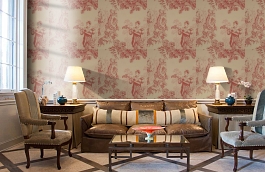 Обои Chinesetoile-Lacquerred-W фото в интерьере кабинета превью