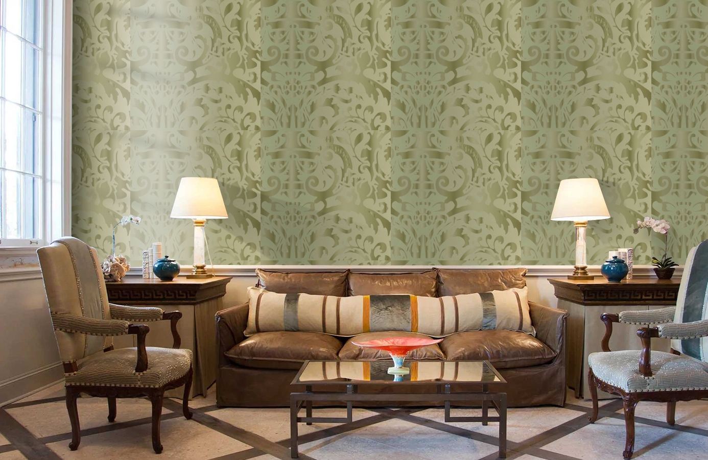 Обои HMY57646 фото в интерьере кабинета