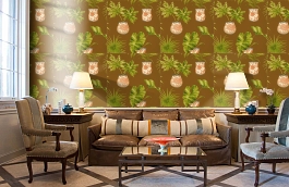 Обои 839-T-1154 фото в интерьере кабинета превью