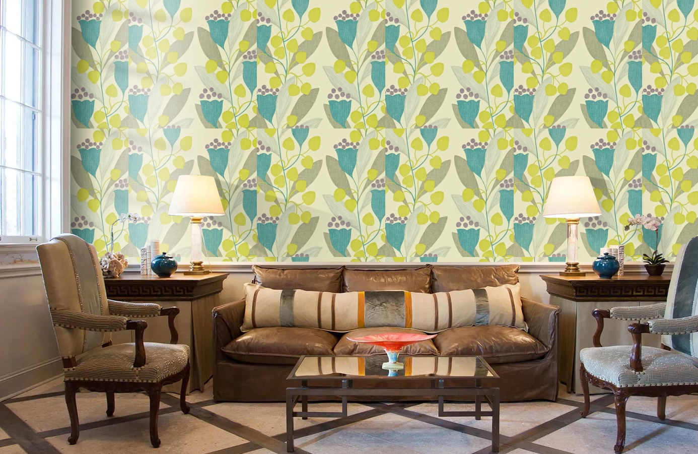 Обои DCFL211651 фото в интерьере кабинета