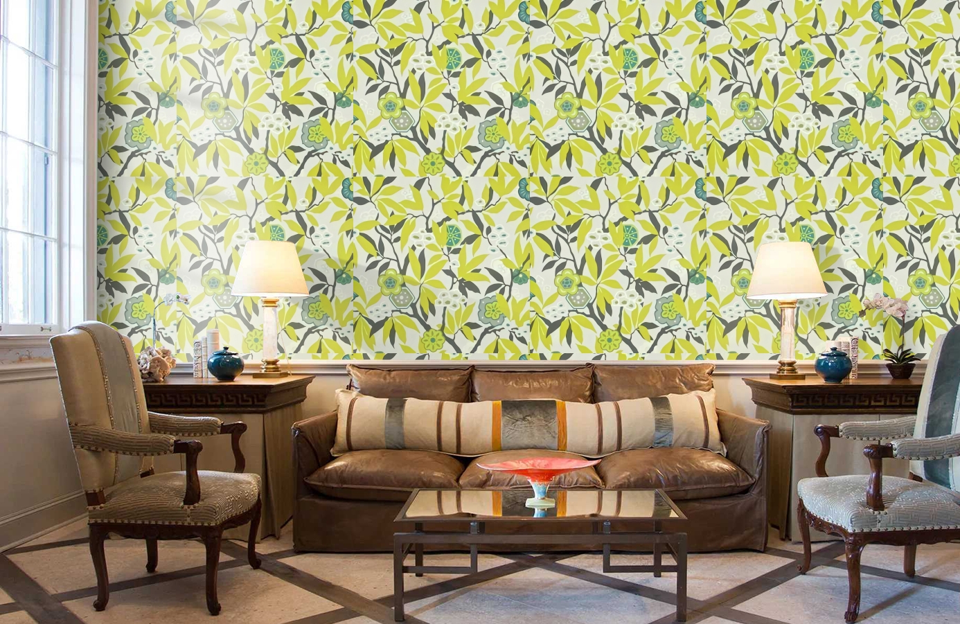 Обои DVIWPR101 фото в интерьере кабинета