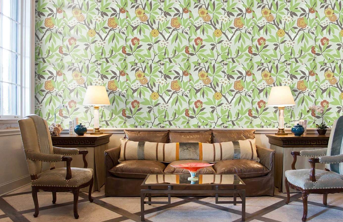 Обои DVIWPR104 фото в интерьере кабинета