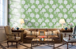 Обои T35110 фото в интерьере кабинета превью