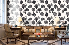 Обои T35112 фото в интерьере кабинета превью