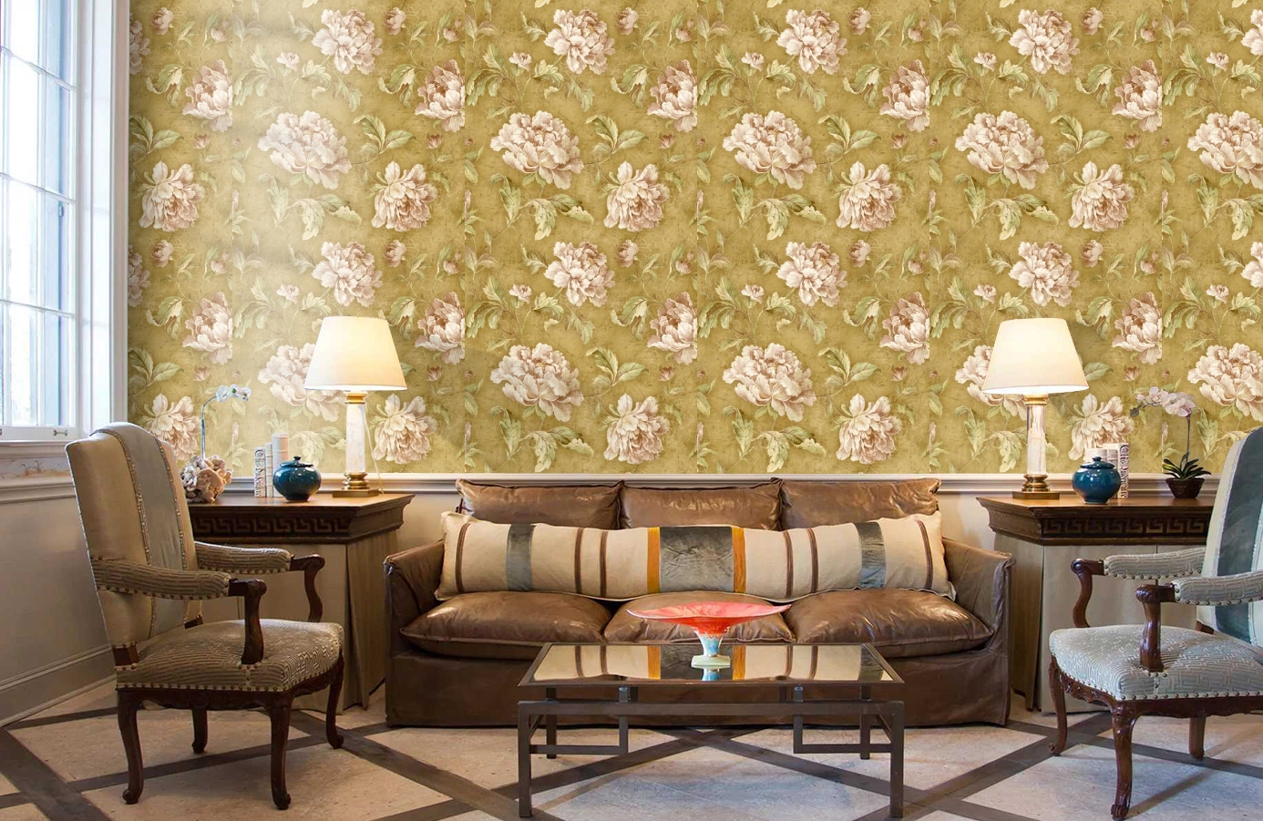 Обои MV70401 фото в интерьере кабинета