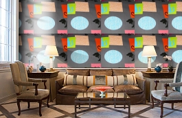 Обои W15.0019.W05 PETS W-05 фото в интерьере кабинета превью