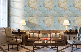 Обои W15.0021.W04 ARQUI W-04 фото в интерьере кабинета превью