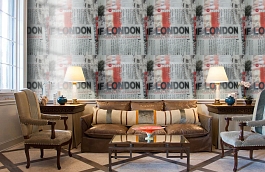 Обои W15.0025.W07 TRIANON W-07 фото в интерьере кабинета превью