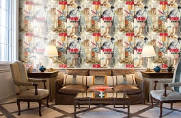 Обои W15 0042 W01 фото в интерьере кабинета превью