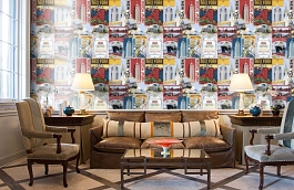 Обои W15 0044 W01 фото в интерьере кабинета превью