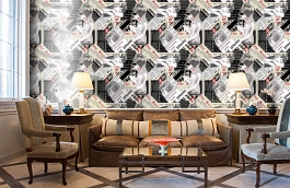 Обои W15 0055 W01 фото в интерьере кабинета превью