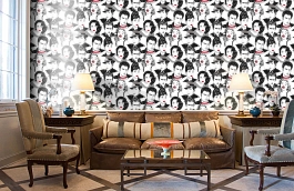 Обои W15 0056 W05 фото в интерьере кабинета превью