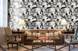 Обои W15 0063 W05 фото в интерьере кабинета превью