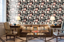 Обои W15 0064 W05 фото в интерьере кабинета превью