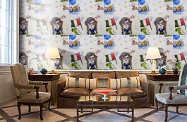 Обои W16.0007.W01 MISS.441 W-0 фото в интерьере кабинета превью