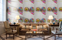 Обои W16.0010.W01 LOVE W-01 фото в интерьере кабинета превью