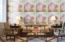 Обои W16.0011.W01 GINA W-01 фото в интерьере кабинета превью