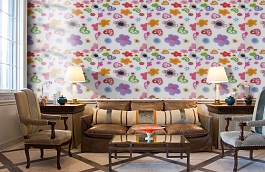 Обои W16.0013.W01 LINA W-01 фото в интерьере кабинета превью