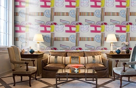 Обои W16.0017.W01 MARUSELA W-0 фото в интерьере кабинета превью