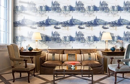 Обои W73 0011 W03 фото в интерьере кабинета превью