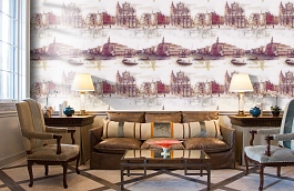 Обои W73 0011 W07 фото в интерьере кабинета превью