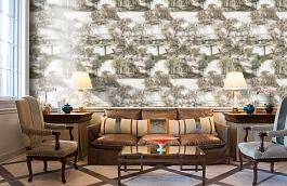 Обои W73 0012 W05 фото в интерьере кабинета превью