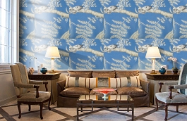 Обои W75.0004.A03 TOILE.39467 фото в интерьере кабинета превью