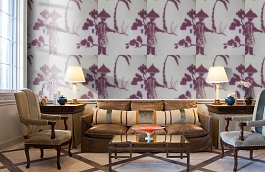 Обои W75.0004.B50 TOILE.39467 фото в интерьере кабинета превью