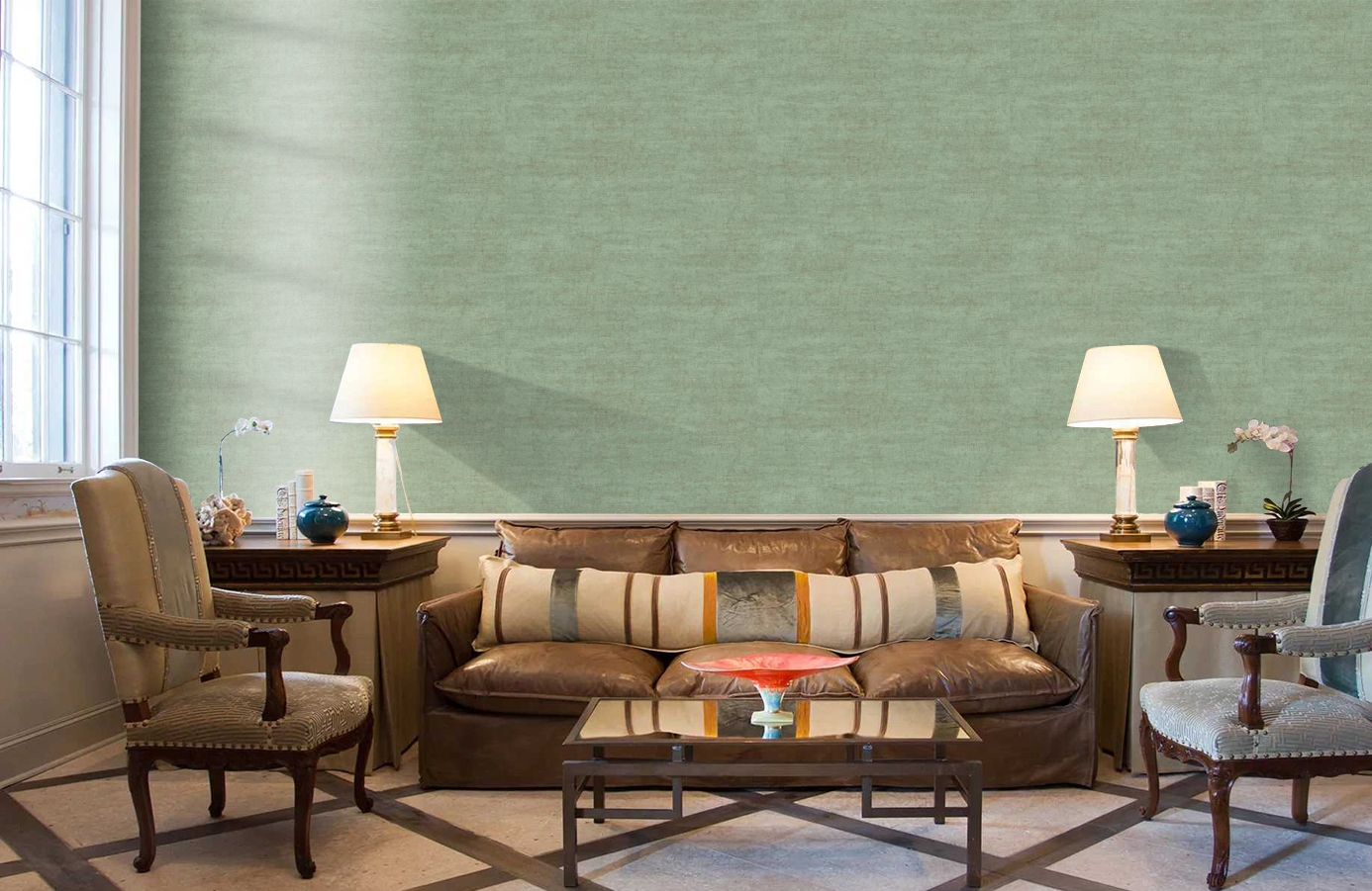 Обои EW6723 фото в интерьере кабинета