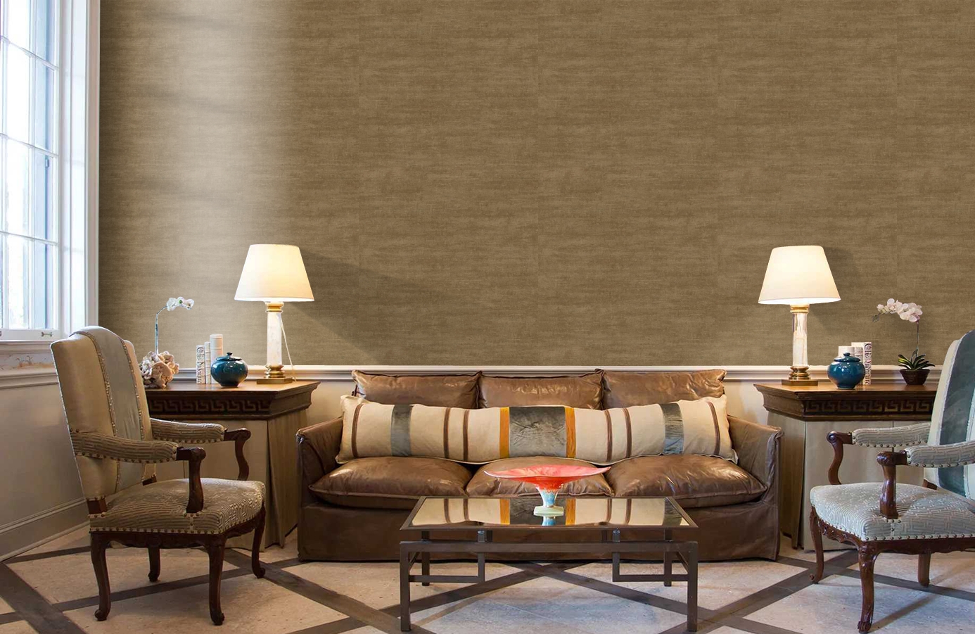 Обои EW6724 фото в интерьере кабинета