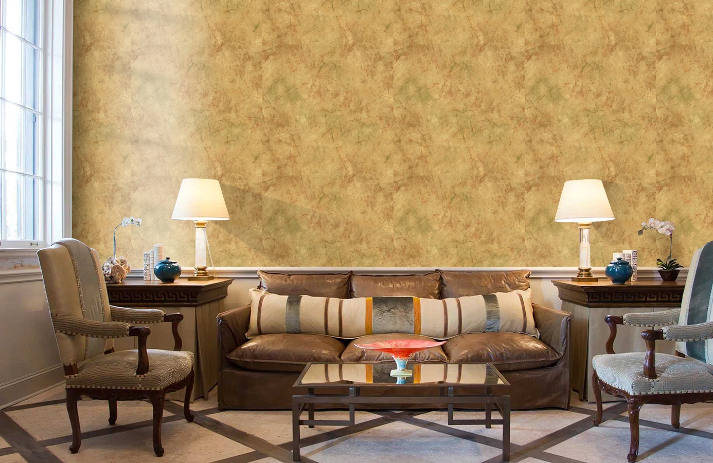 Обои PA5669 фото в интерьере кабинета