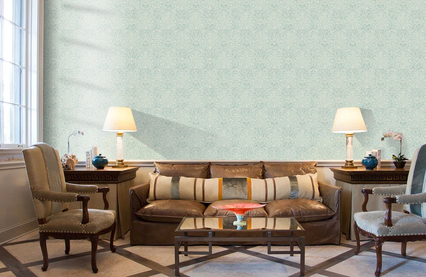 Обои SH5525 фото в интерьере кабинета