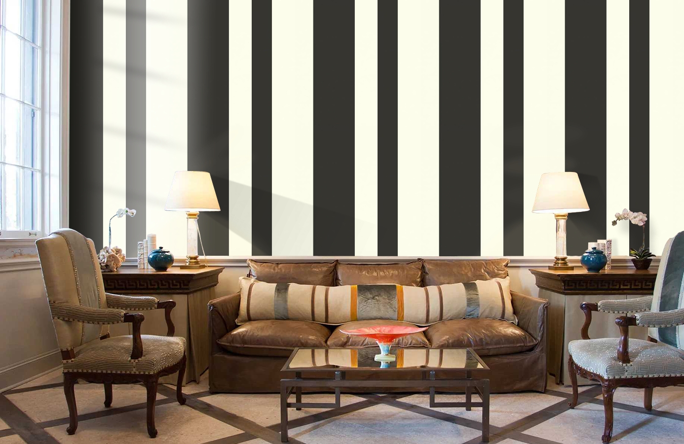 Обои SV2613 фото в интерьере кабинета