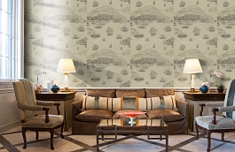 Обои ZTRA04001 фото в интерьере кабинета превью