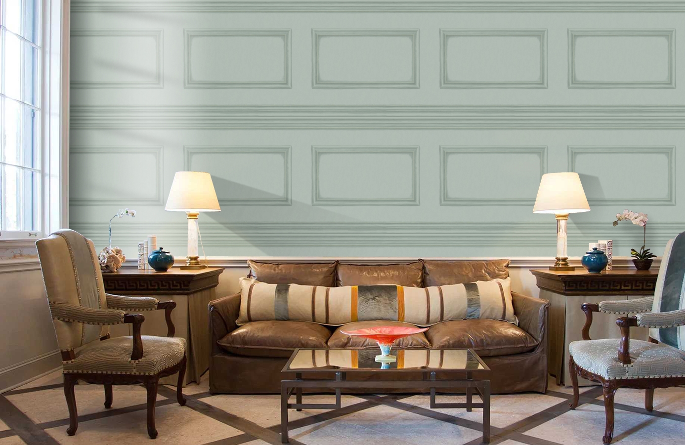 Обои 98/8035 фото в интерьере кабинета