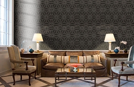 Обои 1800-87 фото в интерьере кабинета превью