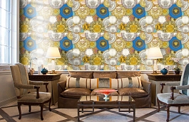 Обои 34901-1 фото в интерьере кабинета превью