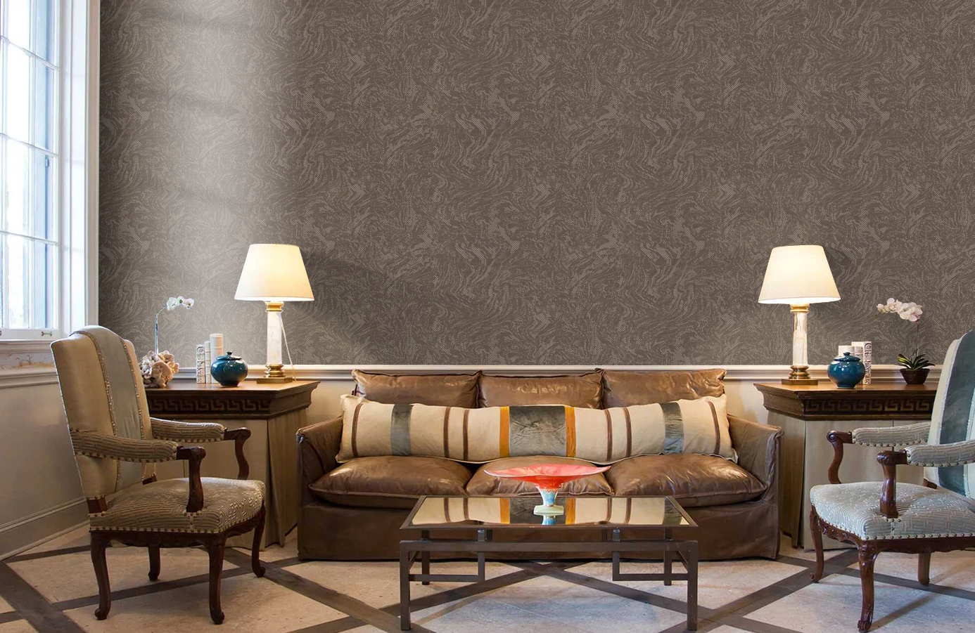 Обои Z44845 фото в интерьере кабинета