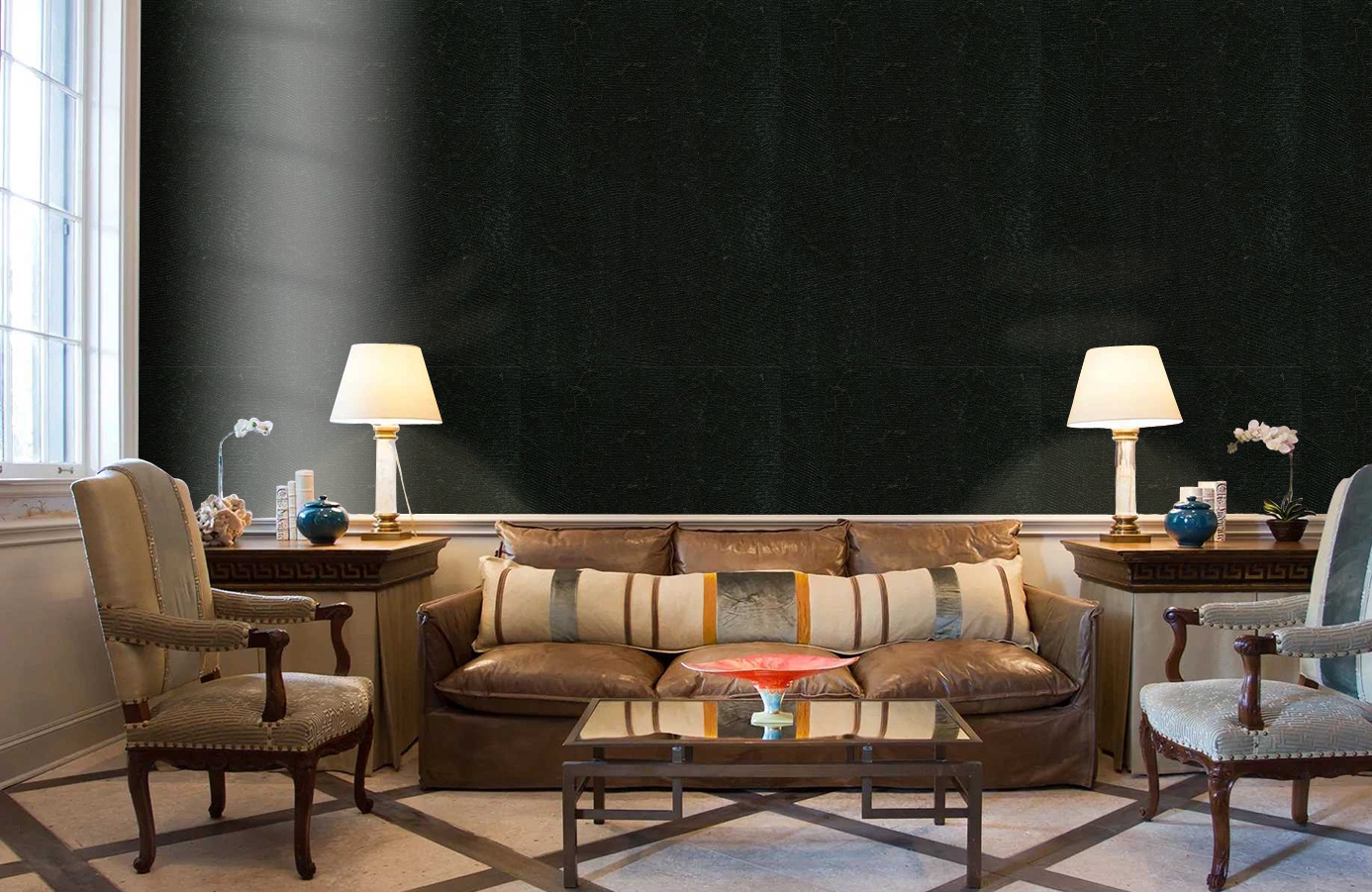 Обои 16020 фото в интерьере кабинета