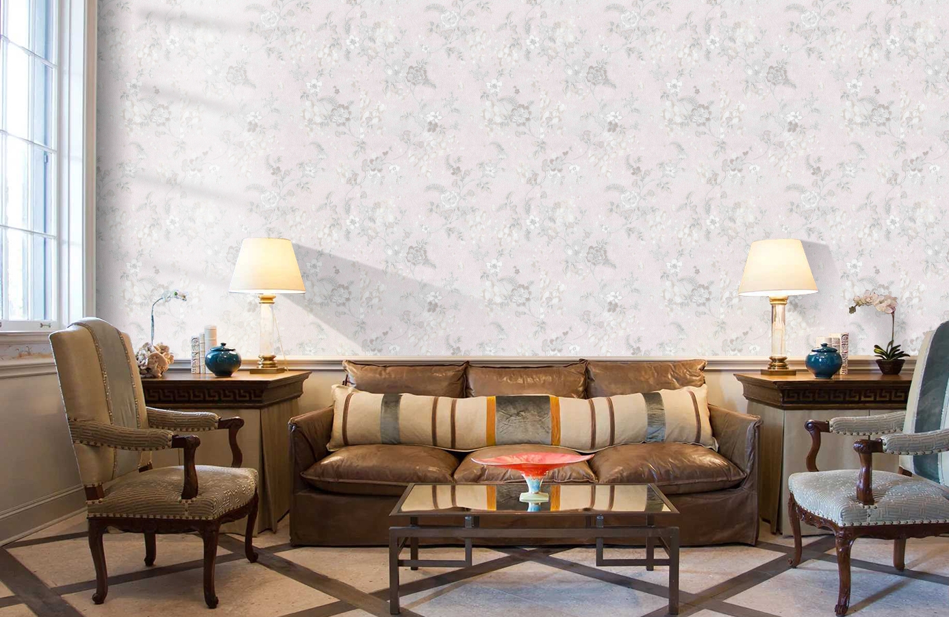 Обои 17020 фото в интерьере кабинета