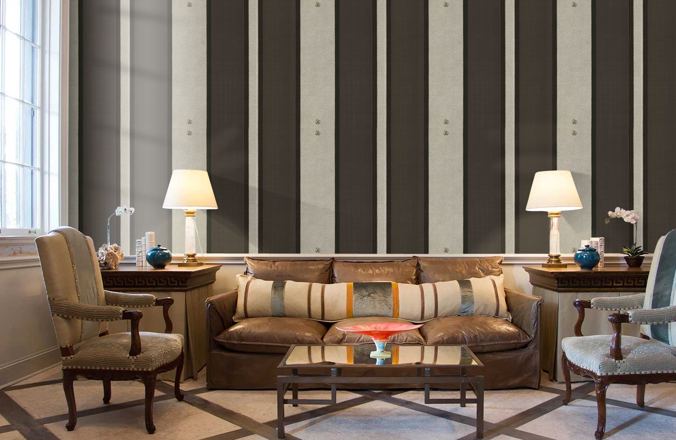 Обои 17037 фото в интерьере кабинета