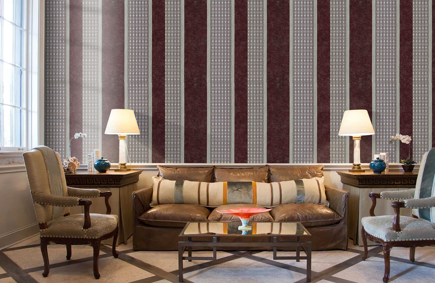 Обои 17038 фото в интерьере кабинета