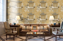 Обои 23007-3 фото в интерьере кабинета превью