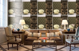 Обои 500015 фото в интерьере кабинета превью