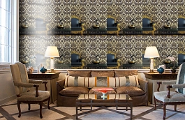 Обои 700006 фото в интерьере кабинета превью