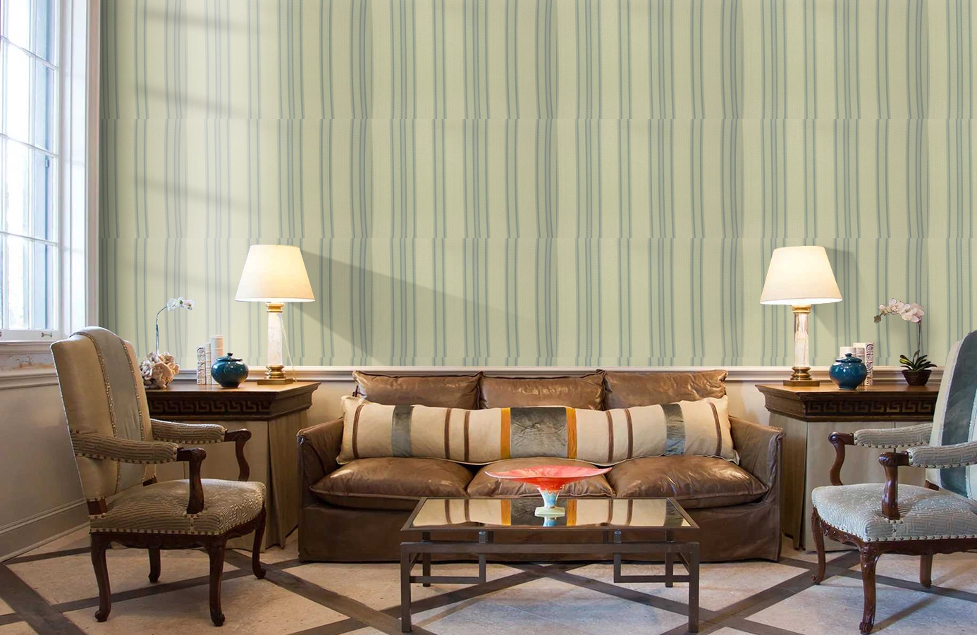 Обои 9710B1 фото в интерьере кабинета