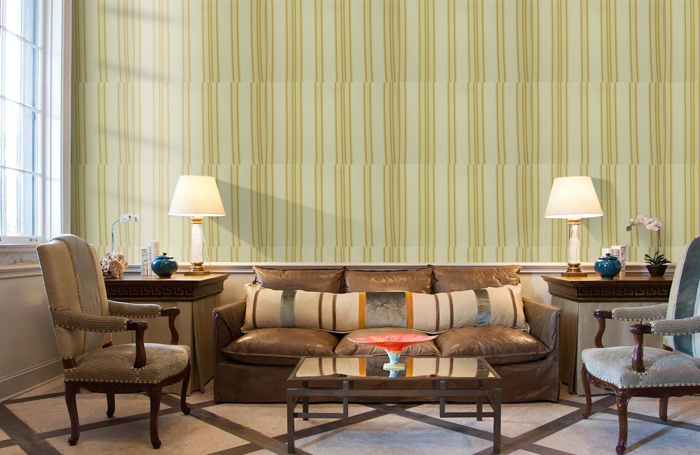 Обои 9710E1 фото в интерьере кабинета