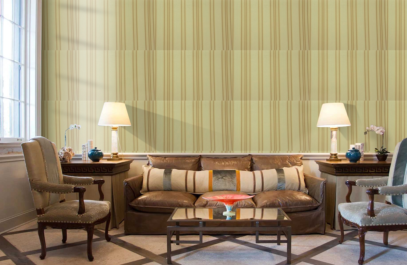 Обои 9710M1 фото в интерьере кабинета