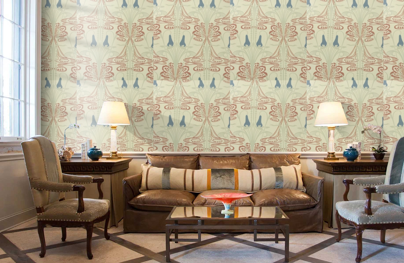 Обои 9720B1 фото в интерьере кабинета Обои 9720B1 фото в интерьере кабинета