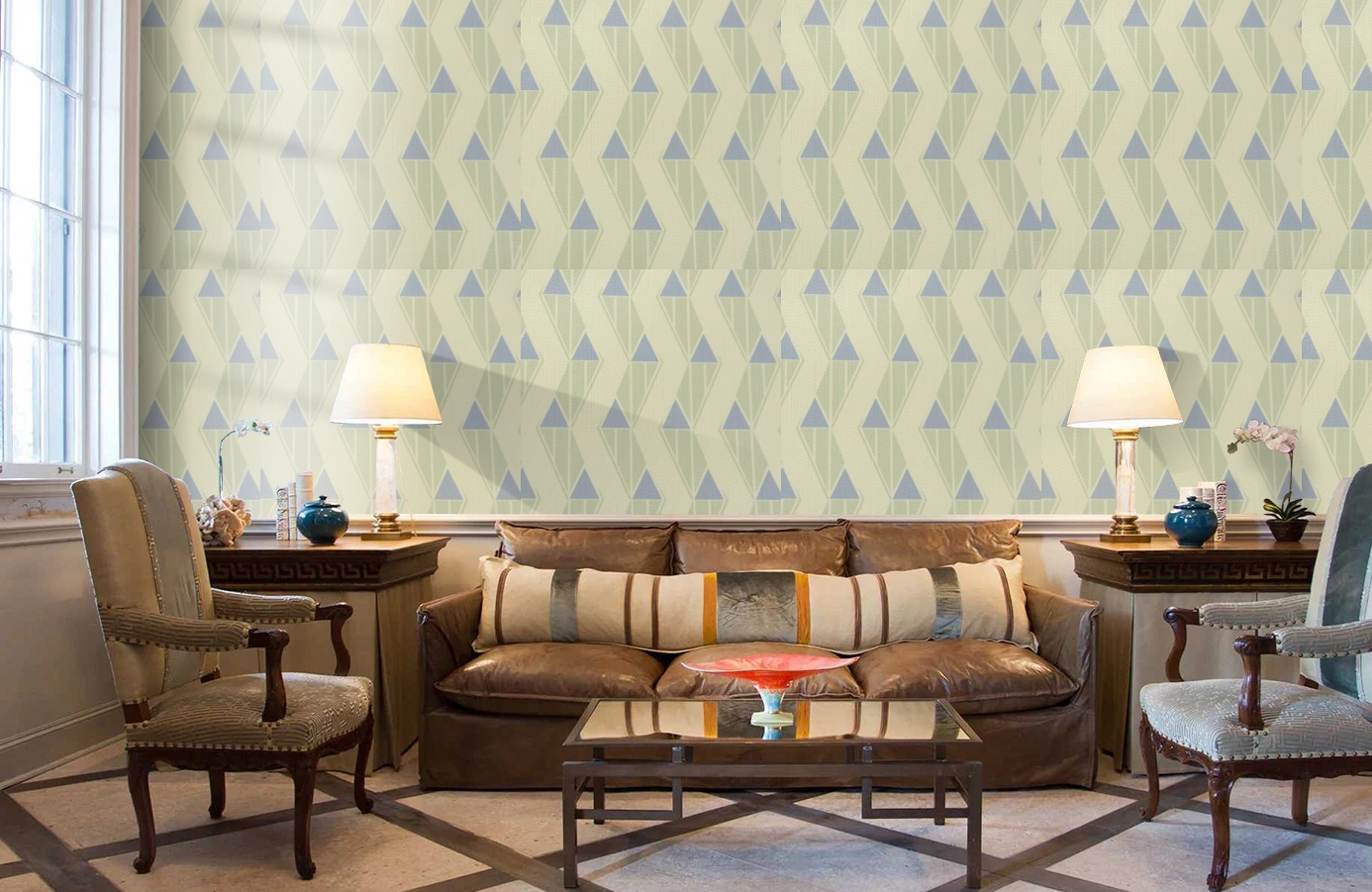 Обои 9740B1 фото в интерьере кабинета